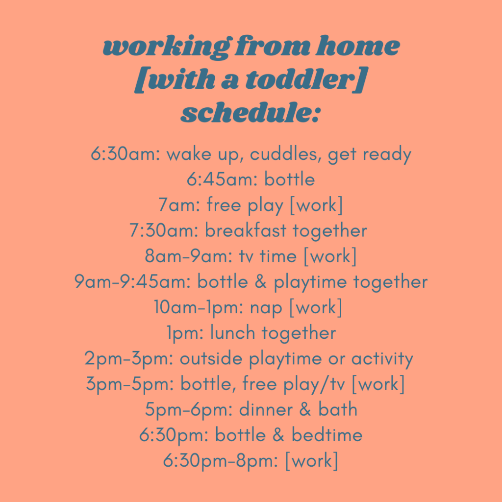 Working from Home with a Toddler Schedule